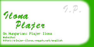 ilona plajer business card